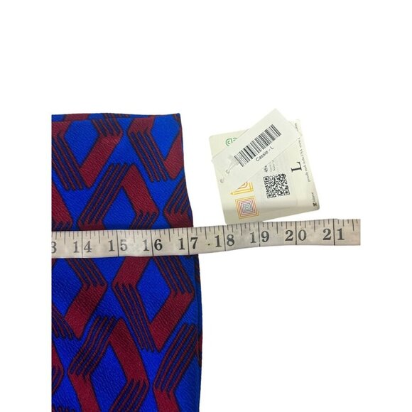 LuLaRoe Cassie Women's Burgundy & Blue Skirt - Picture 4 of 6